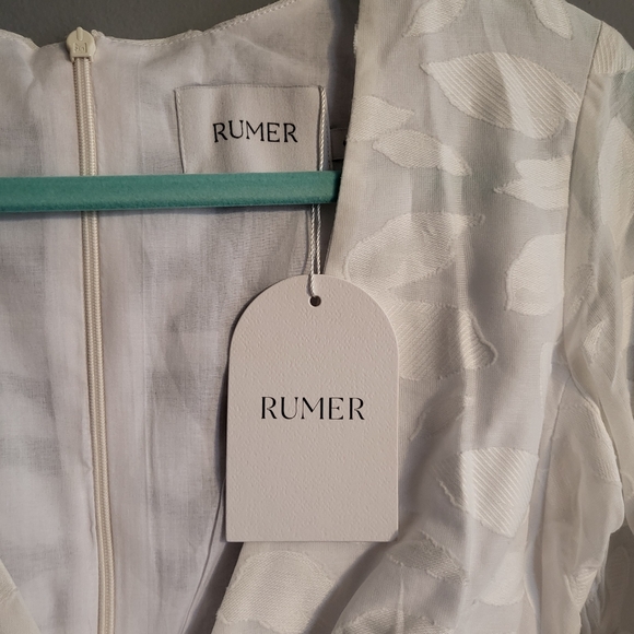 RUMOR REVOLVE Size Small Giselle Cut Out Mini Dress White Long Sleeve - Picture 6 of 9